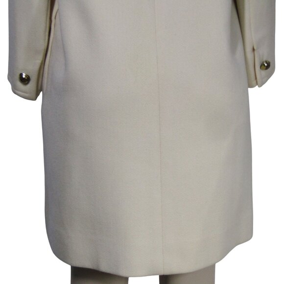 VTG 1960s Saks Fifth Avenue Cream MCM Jackie O S wool Demure Twee Retro Coat - Picture 6 of 14